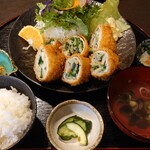 食樂 縁 - 餃子カツ定食 1150円