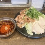 つけ麺本舗辛部 - 定番つけ麺 普通(1玉)\1,030 トッピング かつお節\160 辛さ25倍