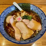 白河中華そば 孫市 - 中華そば大盛り