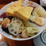 麻布 魚治鮨 - 魚治ちらし丼アップ