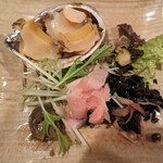 小料理屋 雅 - 肝も付けてくれるアワビ