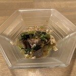 旬路 松田 - 砂肝、小松菜、あげのお浸し