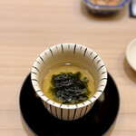 兄弟寿し - 青さと梅の茶碗蒸し