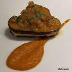 DADA - 芝海老と禅丸椎茸のソテー ロメスコソース