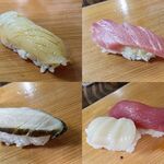 すし雅 - 鮃、大トロ、鮑、赤身、帆立