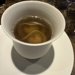 pesceco - きのこ　車海老のラビオリスープ