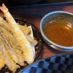 そば処 松 - カボチャ、ナス、牛蒡、えび