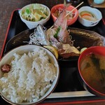 みや川 - 鯵刺身定食