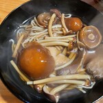 浅草じゅうろく - 前半に出るキノコ蕎麦