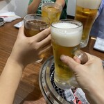 炭火焼肉 牛和鹿 - 一番絞りなの最高すぎる