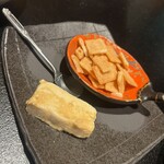食家あさくさ - あられとクリームチーズ味噌漬け