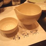 日本酒バー オール・ザット・ジャズ - 京都・今宵堂に特注した片口と杯で飲む日本酒が美味い♪