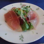 カジュアルフレンチ アミューズ - 2014/9　生ハムサラダ