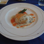 カジュアルフレンチ アミューズ - 2014/9 ：1550円ランチコース　③ 白身魚とムースの白ワイン蒸し