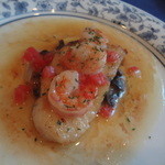 カジュアルフレンチ アミューズ - 2014/9　白身魚と小海老のムニエル　レモンバターソース