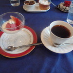 カジュアルフレンチ アミューズ - 2014/9 ：デザート（シャーベット、いちじく添え）、コーヒー