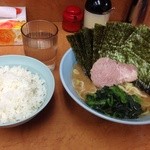 らー麺 家道 - ラーメン並+どか海苔+ライス
