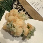 とく山 - 芝海老のかき揚げ
