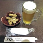 味覚天国 たまや - 生ビール ＆ お通し