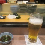 鮨処 多田 - まずはBEERをいただく