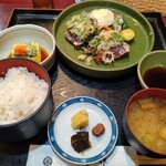 味処 喜作 - 料理写真:鰹の叩き定食