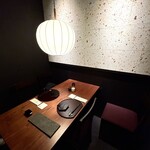 銀座鳥真 - 内観　個室の風景