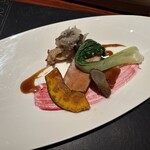 ル カフェドゥ ジョエル・ロブション - メイン:三元豚ロース 平茸のフリットをそえて