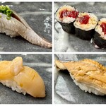 築地寿司清 - 鰯、ホタテ、煮穴子、鉄火❗️