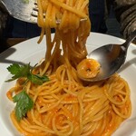 cafe RIN - 小エビのトマトクリームパスタ、リフト、小エビ