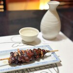 西麻布いちのや - 肝焼き 熱燗