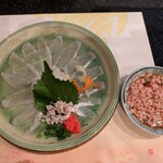 食彩庵 わたつみ - カワハギの肝ポン酢