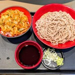 名代 富士そば - 料理写真:ミニかき揚げ丼セット(冷そば) ¥750