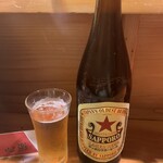 心楽 - 瓶ビール中　赤星