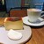 MONZ CAFE - 料理写真:『カプチーノ（580円税込）』『バスクチーズケーキ（700円税込）』