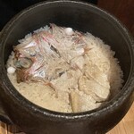 のどぐろ専門 銀座 中俣 - のどぐろ一尾丸ごと土鍋ご飯