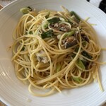 スパゲッティ専門 こぱぞう - オイルサーディンと九条ネギのスパゲッティ(大盛り)