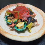 山玄茶 - 八寸　雲子・ひしがに・いくらのあえ物・蛸の柔らか煮、江リング、鰻八幡巻などなど…