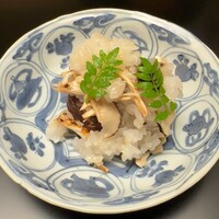 徳ㇵ本也 - 松茸の飯蒸しと蒸した丹波栗