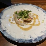 空色 - ホタテ貝と愛媛産真鯛のカルパッチョ　無花果のドレッシング