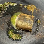 オステリア ティーポゼロゼロ - 梅田のきゅうりのソースと秋刀魚