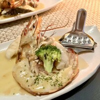全席完全個室ワインダイニング ダイヤモンドフィッシュ - 〈すずきと大エビ、ホタテのバターソテー〉