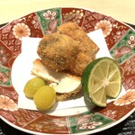 Shimbashi Hoshino - 信州産松茸フライ、銀杏