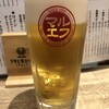 アカマル屋 - 生ビール（この日はサッポロ黒ラベル）：６４９円（通常はマルエフ）