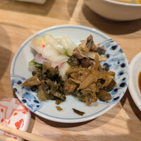 割烹ダイニング波里 - 漬物２種、佃煮２種