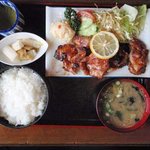 キッチンわびすけ - 若鶏五味焼定食　７５０円