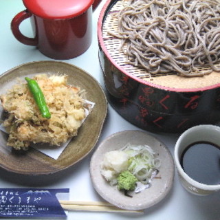 くるまや - 料理写真:かき揚げ天ざるそば二枚重ね
