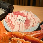 すき焼き 北海道産ズワイガニ・タラバガニ 食べ放題 和牛とカニ - 