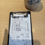 とんかつKYK - 伝票の下の方、大もりの表記が（笑）