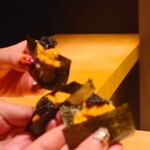 野毛みかん - ウニキャビアで乾杯(笑)