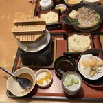 味の民芸 葛飾奥戸店 - 釜飯と天麩羅と冷たいうどんのセット